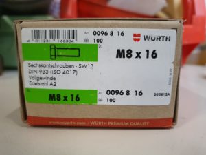 100Stk Würth Zylinderschrauben Innensechskant M5x12 Edelstahl A2 Art.0094 5 12 