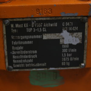 MAST TUP 3-1,5 CL Umfüllpumpe explosionsgeschützt -  Industrie-Restposten-Kurz
