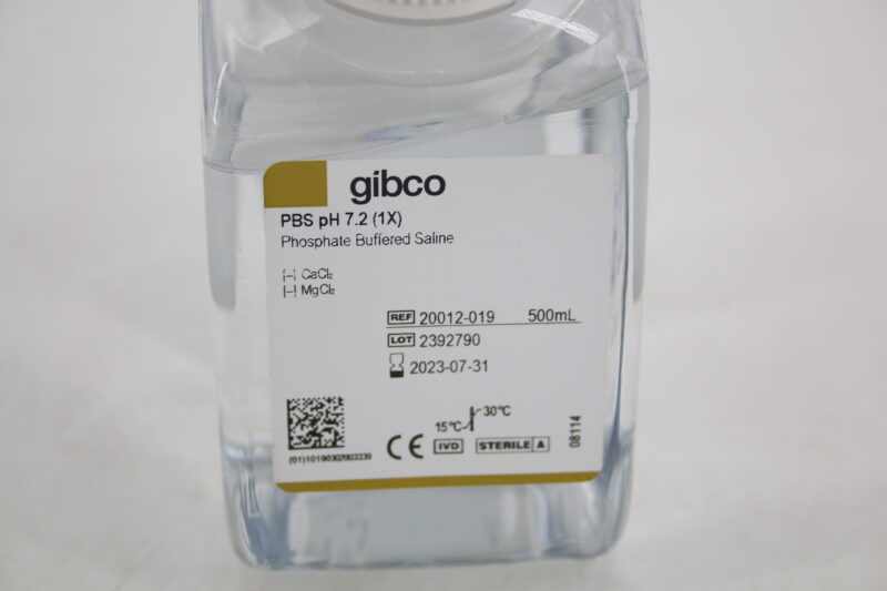 Gibco PBS pH 7.2 (1x) 500 ml Phosphatgepufferte Salzlösung Phosphate Buffered – Bild 3