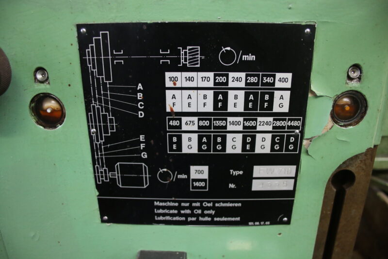 Hermle FW 710 Fräsmaschine Fräse Werkzeugmaschine Universalfräsmaschine – Bild 12