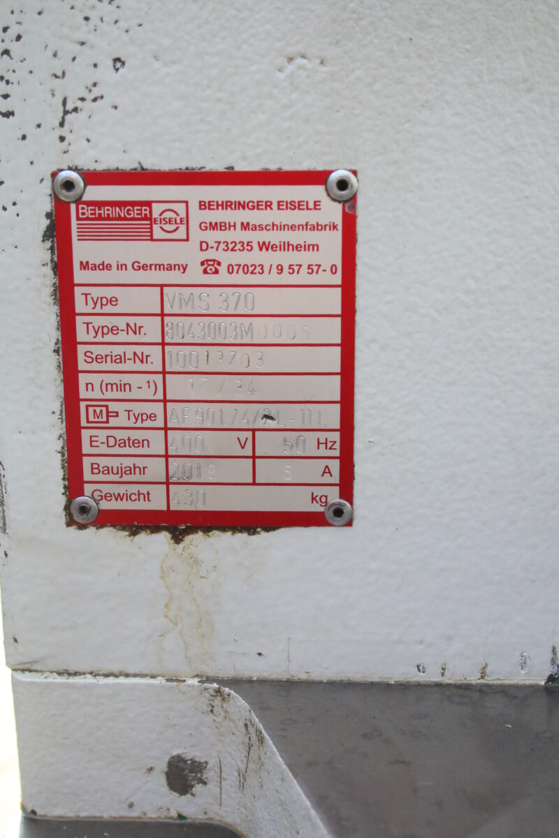 Behringer VMS 370 Vertikal-Metallkreissäge Kaltkreissäge Kreissägemaschine Säge – Bild 17