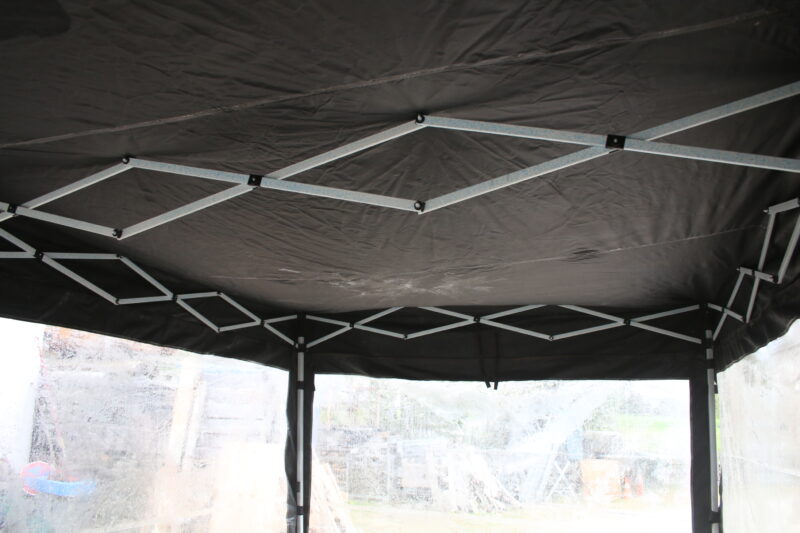 Flextents Zelt Faltgarage FleX Carcover 2,5x4,25m Schwarz Partyzelt – Bild 9