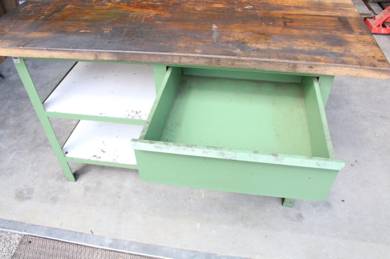 Werkbank Werktisch Werkstatt Tisch Arbeitstisch ex Bundeswehr 1500x700mm – Bild 3
