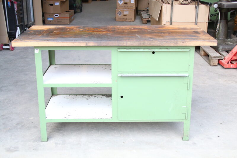 Werkbank Werktisch Werkstatt Tisch Arbeitstisch ex Bundeswehr 1500x700mm