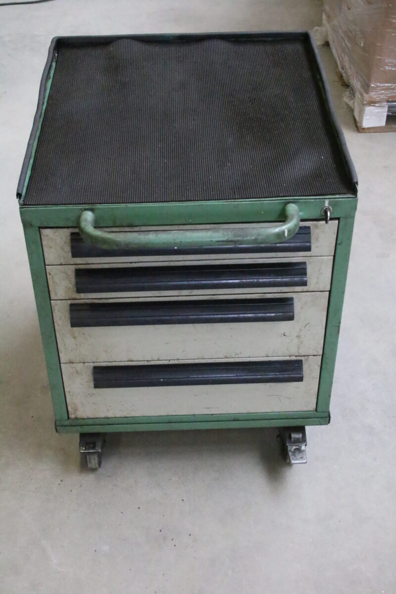 Werktatt Schubladenschrank Rollcontainer Werkzeugschrank fahrbar, 4 Schubläden