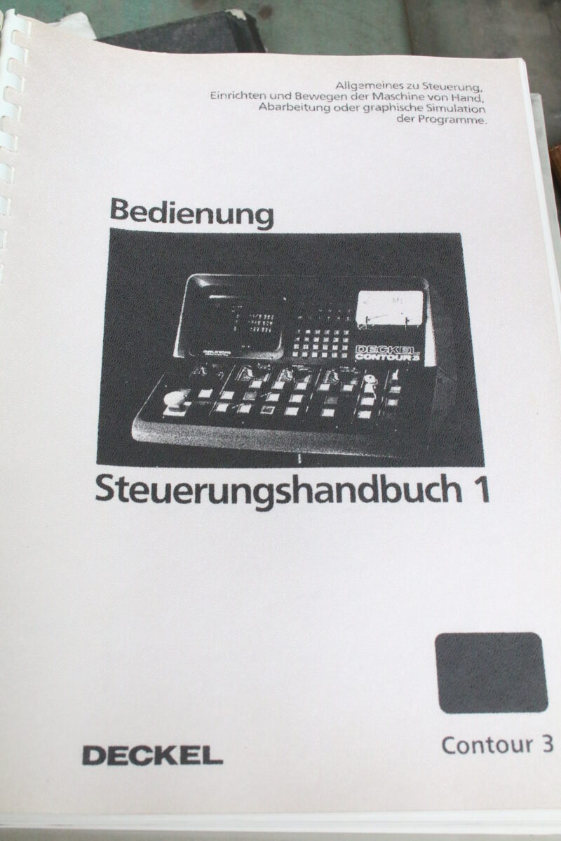 Deckel Maho FP4A Werkzeugmaschine Contour 3 Fräse Fräsmaschine SK40 inkl Doku – Bild 18