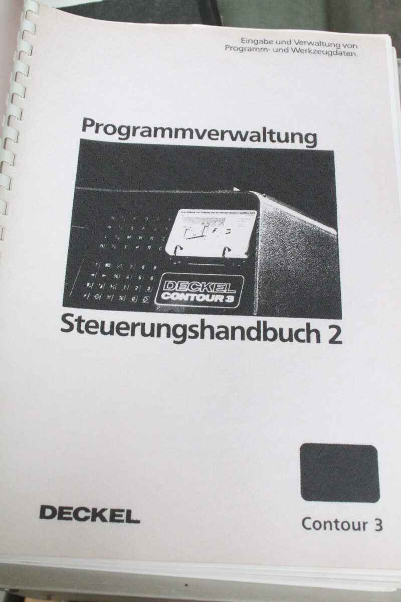 Deckel Maho FP4A Werkzeugmaschine Contour 3 Fräse Fräsmaschine SK40 inkl Doku – Bild 17