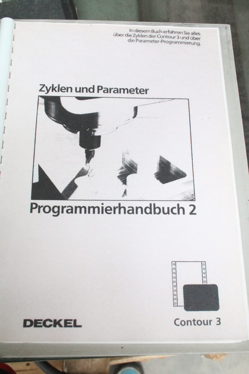 Deckel Maho FP4A Werkzeugmaschine Contour 3 Fräse Fräsmaschine SK40 inkl Doku – Bild 14