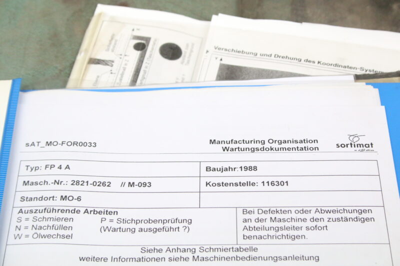 Deckel Maho FP4A Werkzeugmaschine Contour 3 Fräse Fräsmaschine SK40 inkl Doku – Bild 13