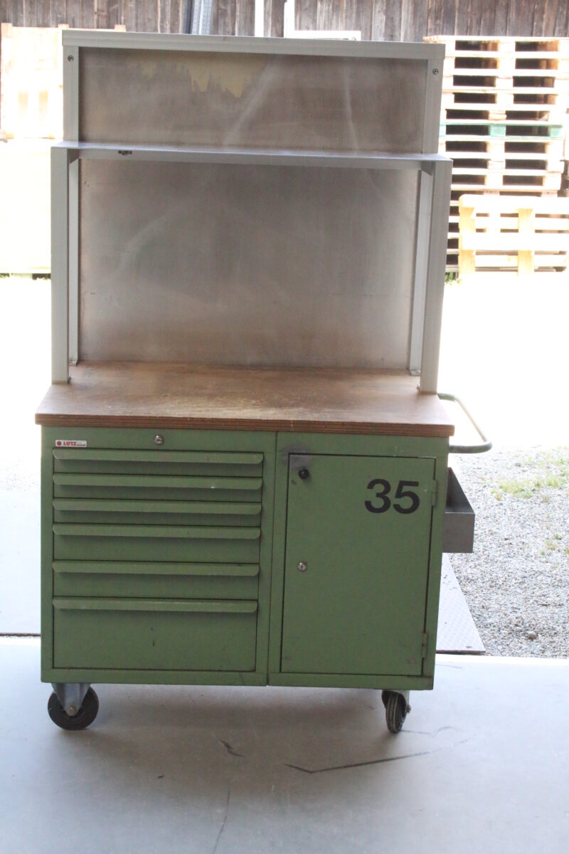 KLW Lutz fahrbarer Werkzeugschrank mit Werkbank Schubladenschrank 1060mm