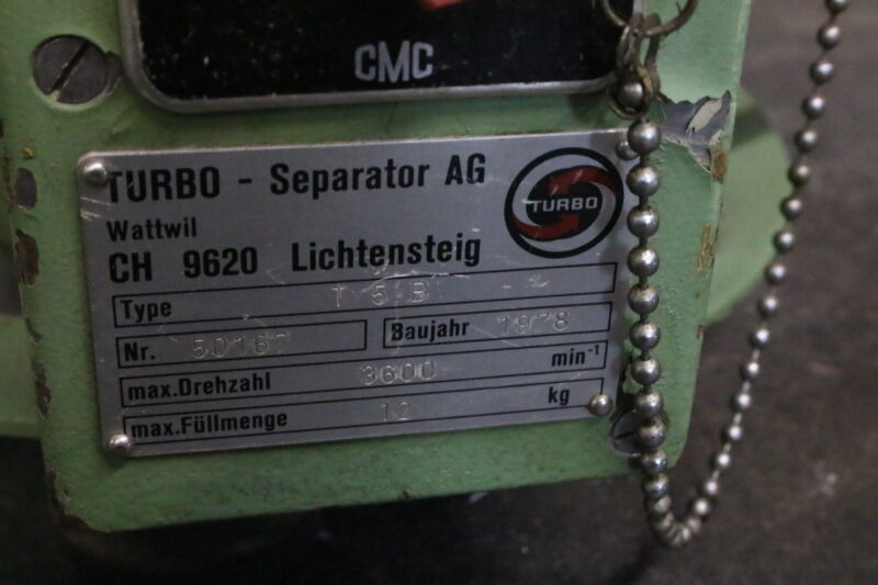 Turbo Separator Ag Wattwil T5B Zentrifuge – Bild 5