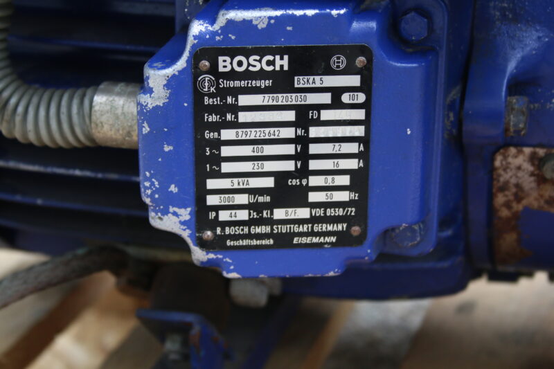 Bosch BSKA 5 kVA Notstromaggregat Aggregat Generator Stromerzeuger EX THW Nr. 1 – Bild 7