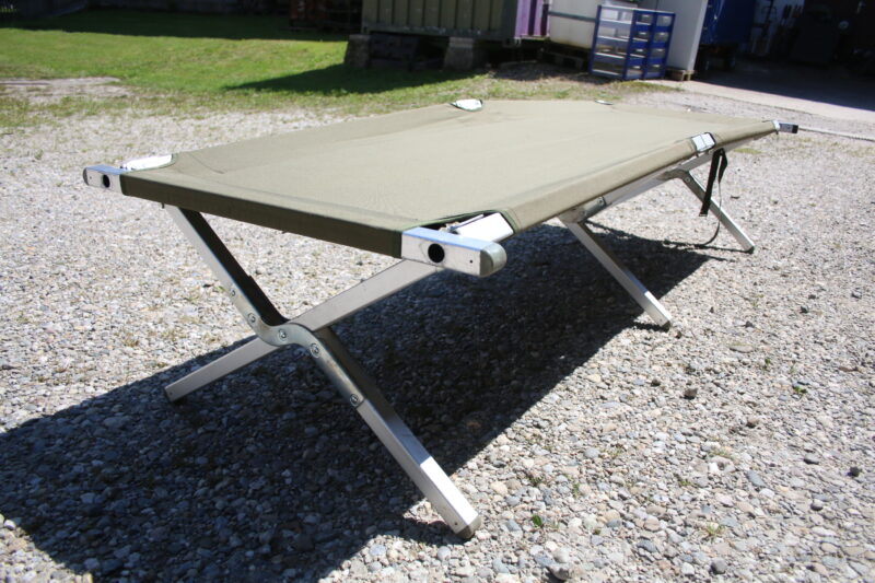 Bundeswehr Feldbett Aluminium klappbar Feldliege Klappbett – Bild 2
