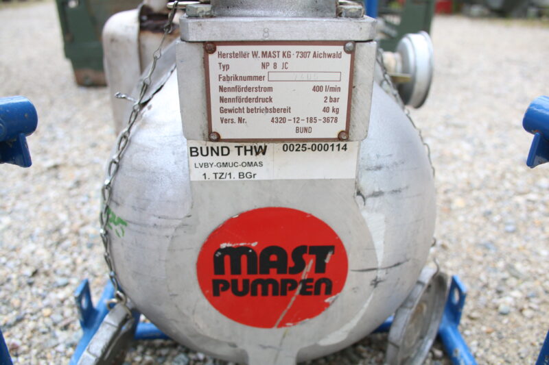 Mast NP 8 JC Allzweckpumpe Schmutzwasserpumpe Kreiselpumpe mit viel Zubehör – Bild 5