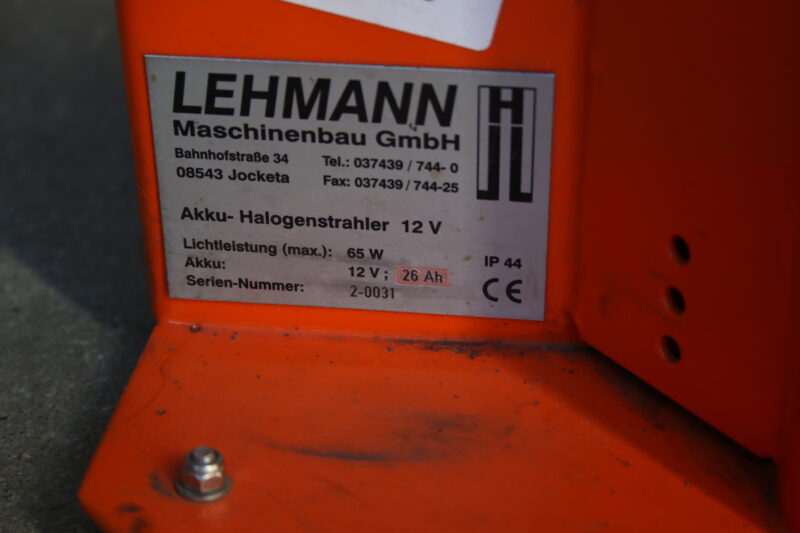 Lehmann Baby-L 12V/230V Halogenstrahler Flutlicht Akkuleuchte Notbeleuchtung THW – Bild 5
