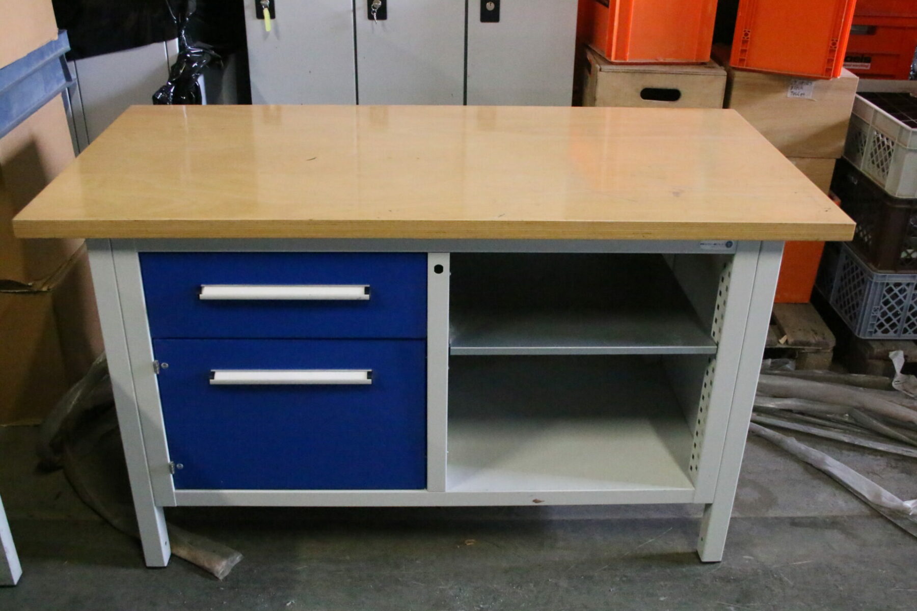 Hahn und Kolb Werktisch Werkbank Massiv-Platte 40mm Höhe 840 mm