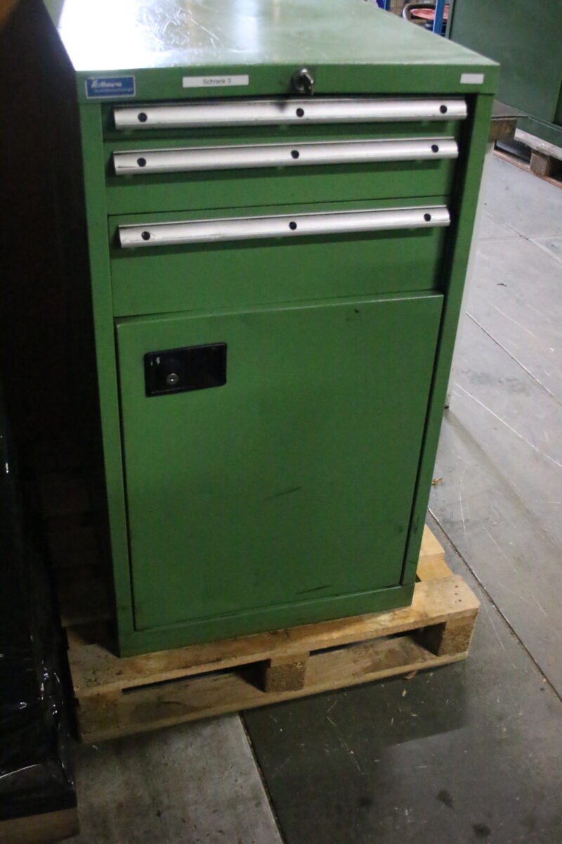 Hoffmann Beistellschrank mit Tür und 3 Schubladen Schubladenschrank 1000x565mm