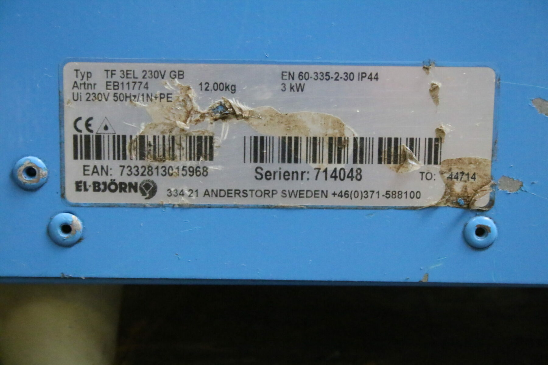 El-Björn TF 3EL Elektroheizgerät Elektroheizer Bauheizer Elektroheizung TF3EL N2 – Bild 5