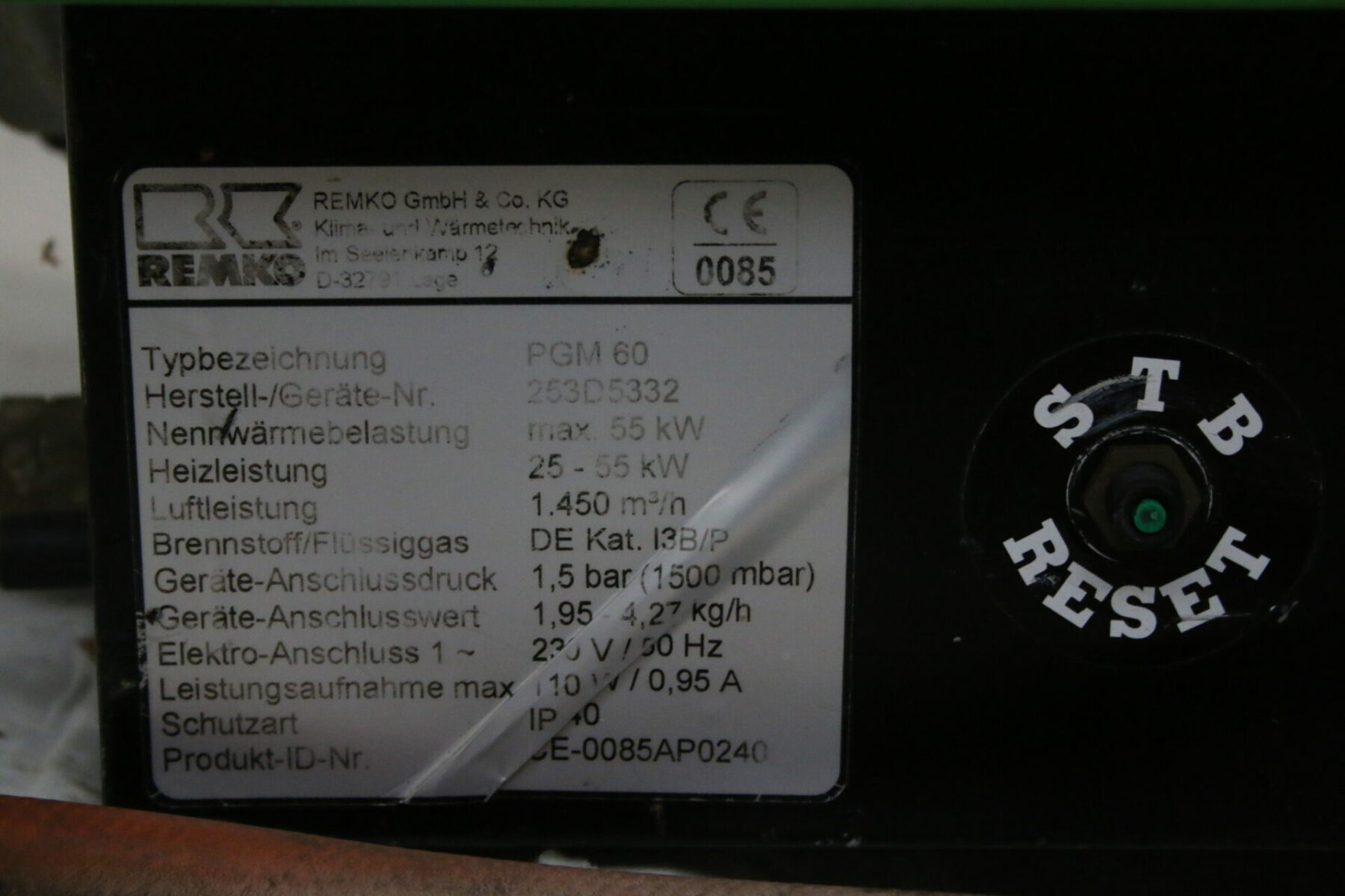 Remko PGM 60 Gasheizung Heizung Gasheizer Proban Bauheizung Heizautomat – Bild 6