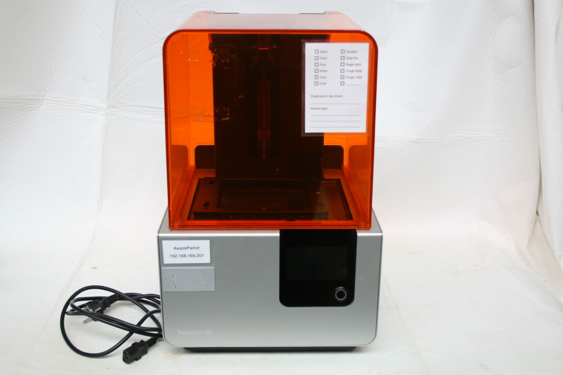 Formlabs Form 2 SN AwareParrot 3D-Drucker 3D Printer 3D Druck Form2