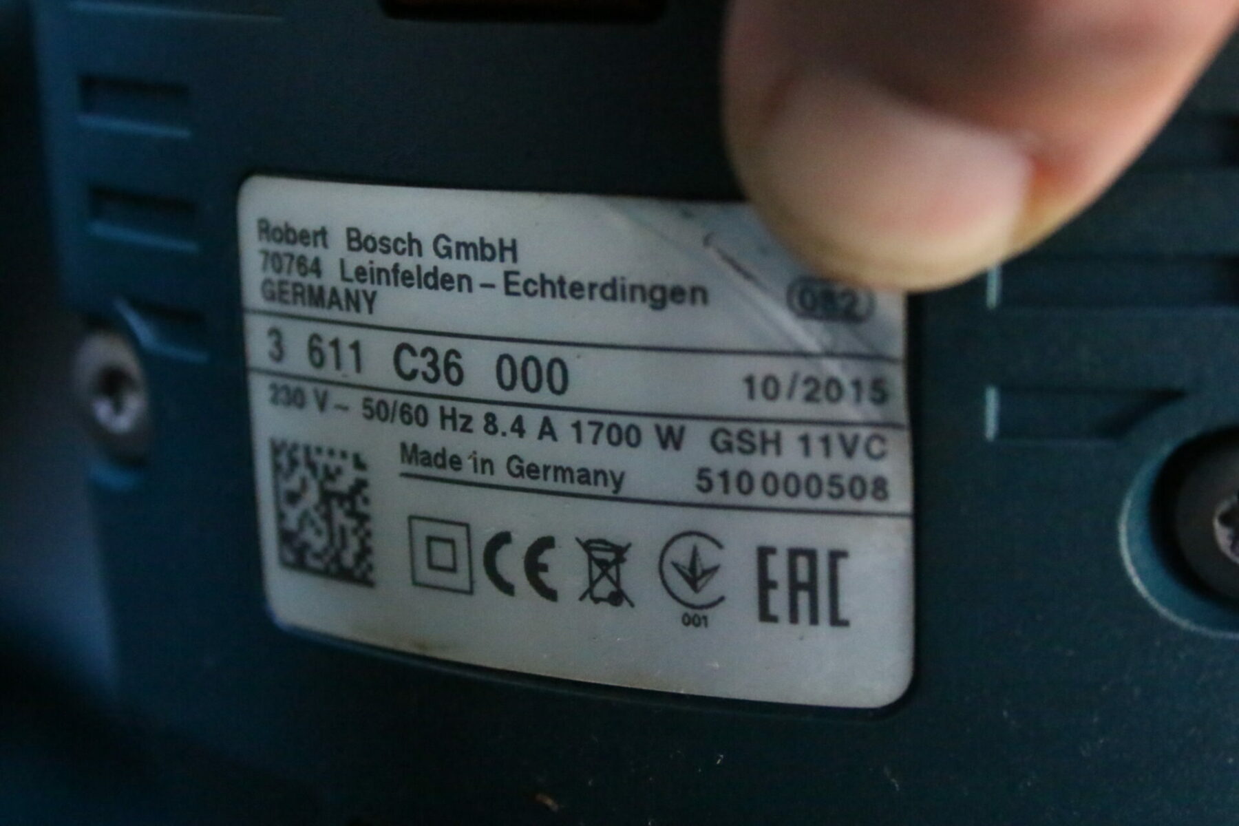 Bosch GSH 11 VC Schlagbohrhammer Abruchhammer Bohrhammer SDS Max – Bild 9