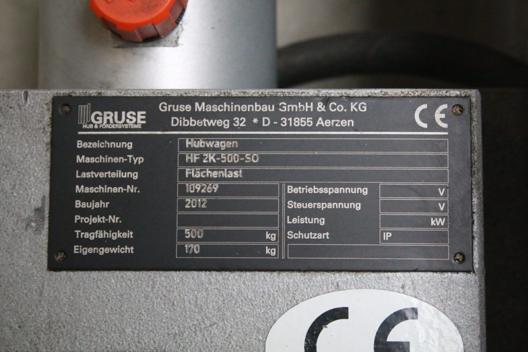 Gruse HF 2K-500-50 Scheren Hubwagen Scherenbühne Hebebühne 500 kg – Bild 9