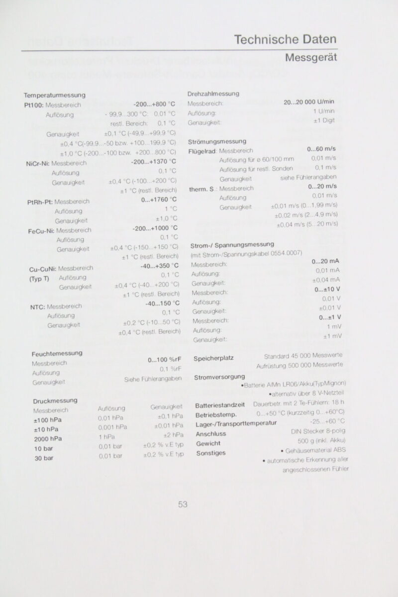 Testo 400 Universal Klima Messgerät Temperatur-Meßgerät – Bild 5