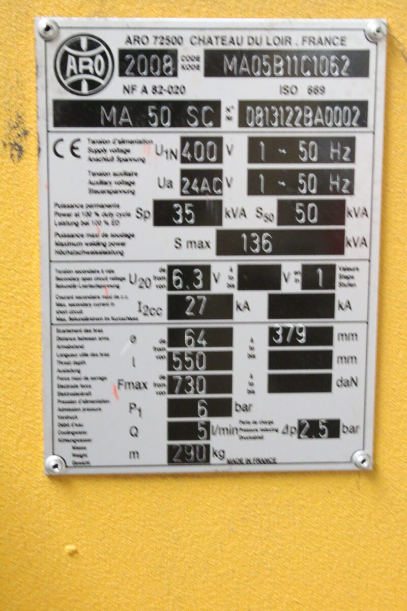 ARO MA 50 SC Punktschweißgerät Punktschweißmaschine Schweißgerät inkl. Zubehör – Bild 6