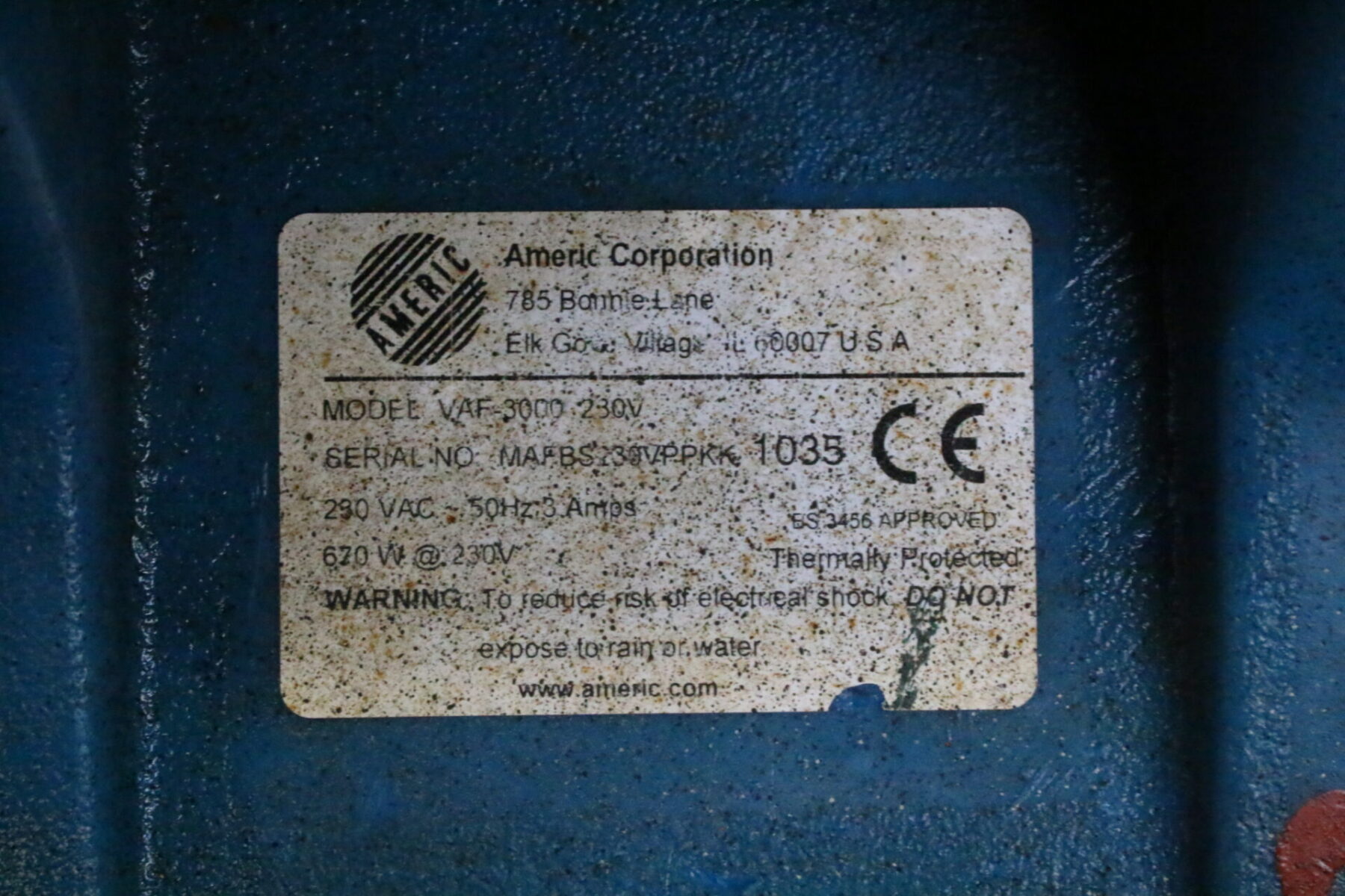 Americ VAF 3000 230V Lüfte Hochleistungslüfter Ventilator Trockner Bautrockner – Bild 5