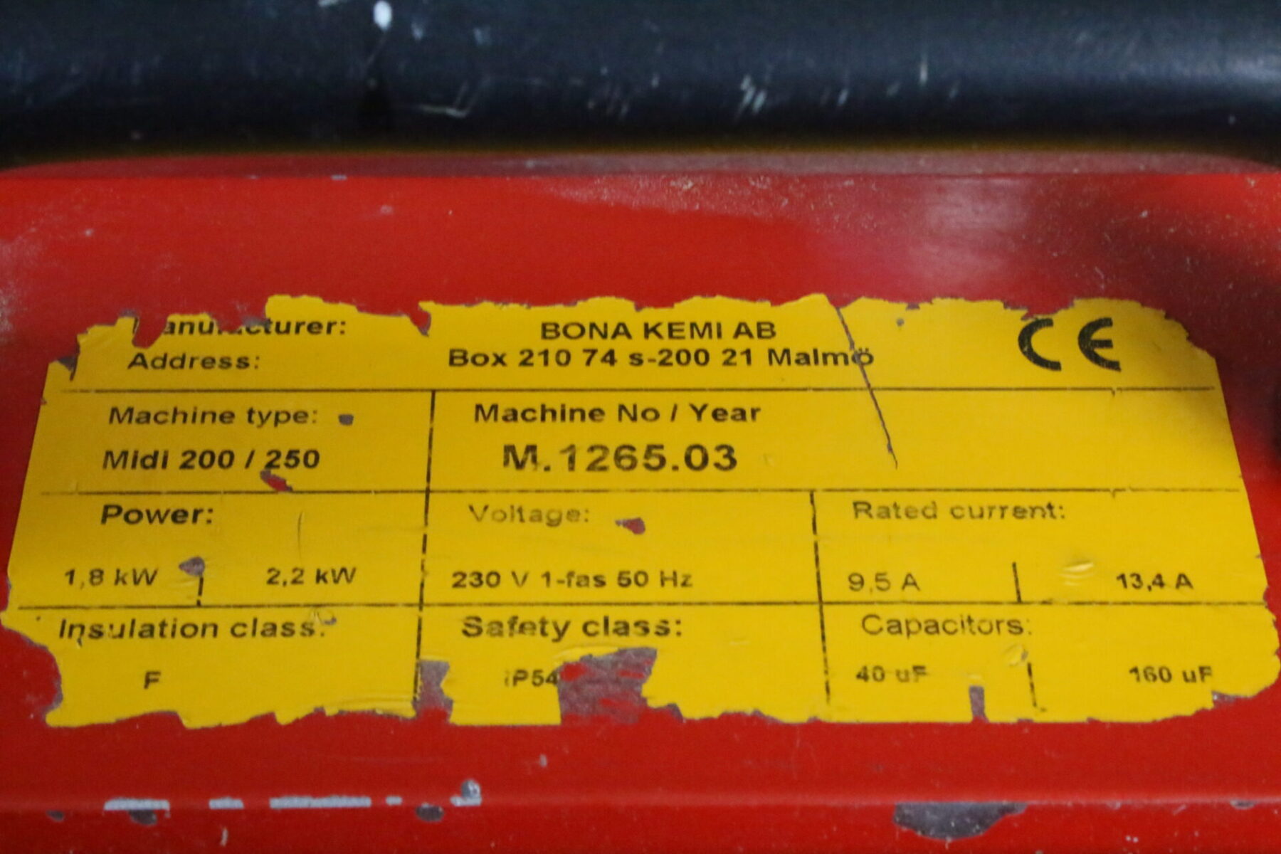 BONA Midi 200 / 250 Parkettschleifmaschine Schleifer Bodenschleifer – Bild 5