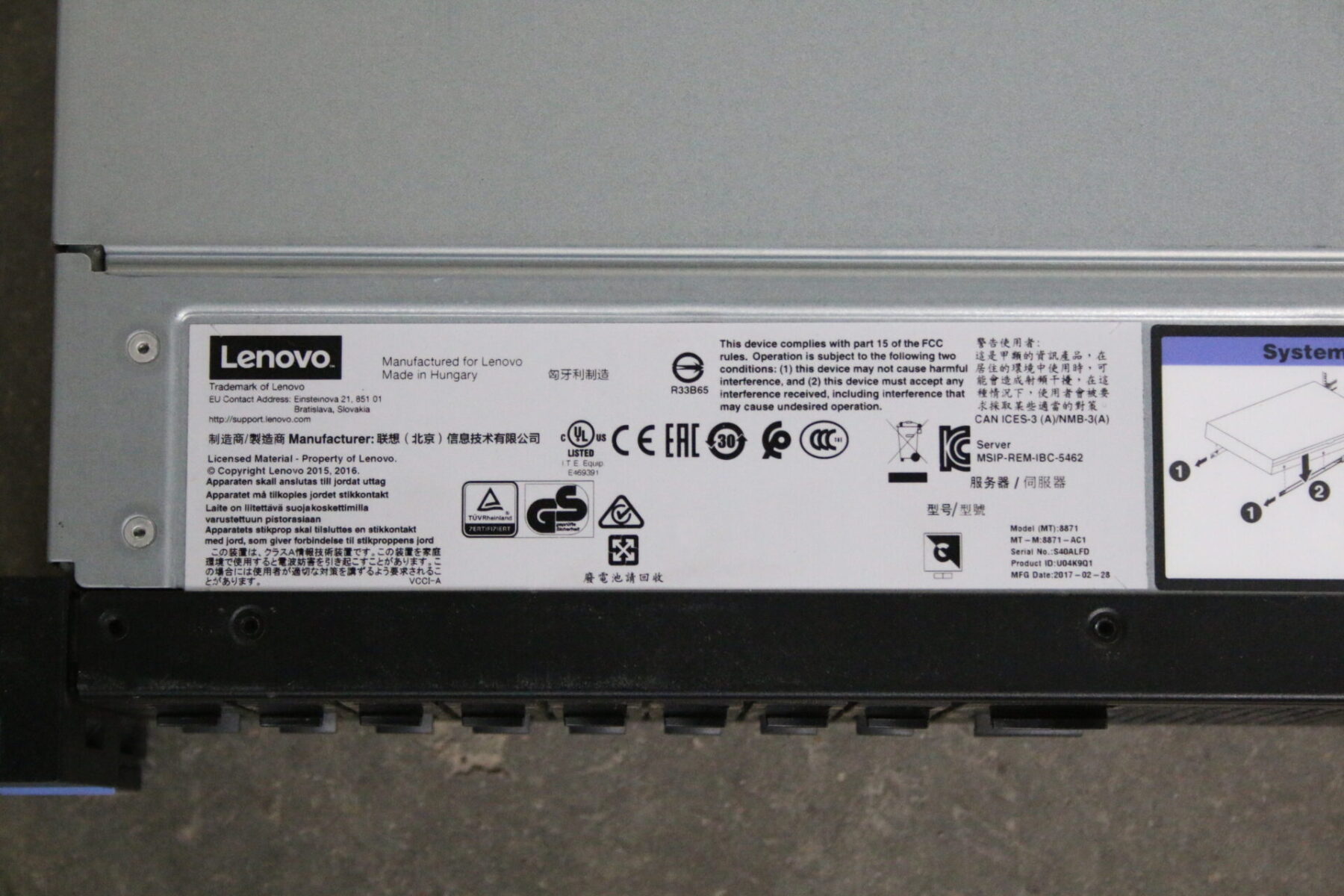 Lenovo System x3650 M5 5462 - Server - Rack-Montage – Bild 3