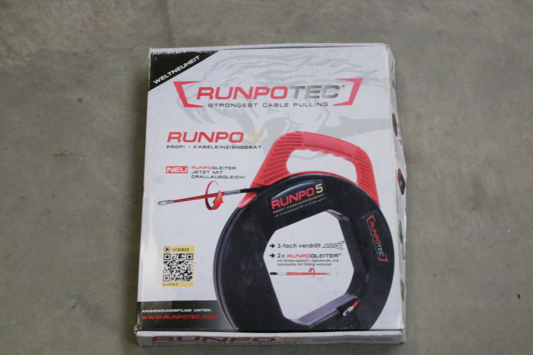 RUNPOTEC Runpro 5 Kabeleinziehgerät RP5 Bandlänge 30 m Kabelziehband – Bild 6