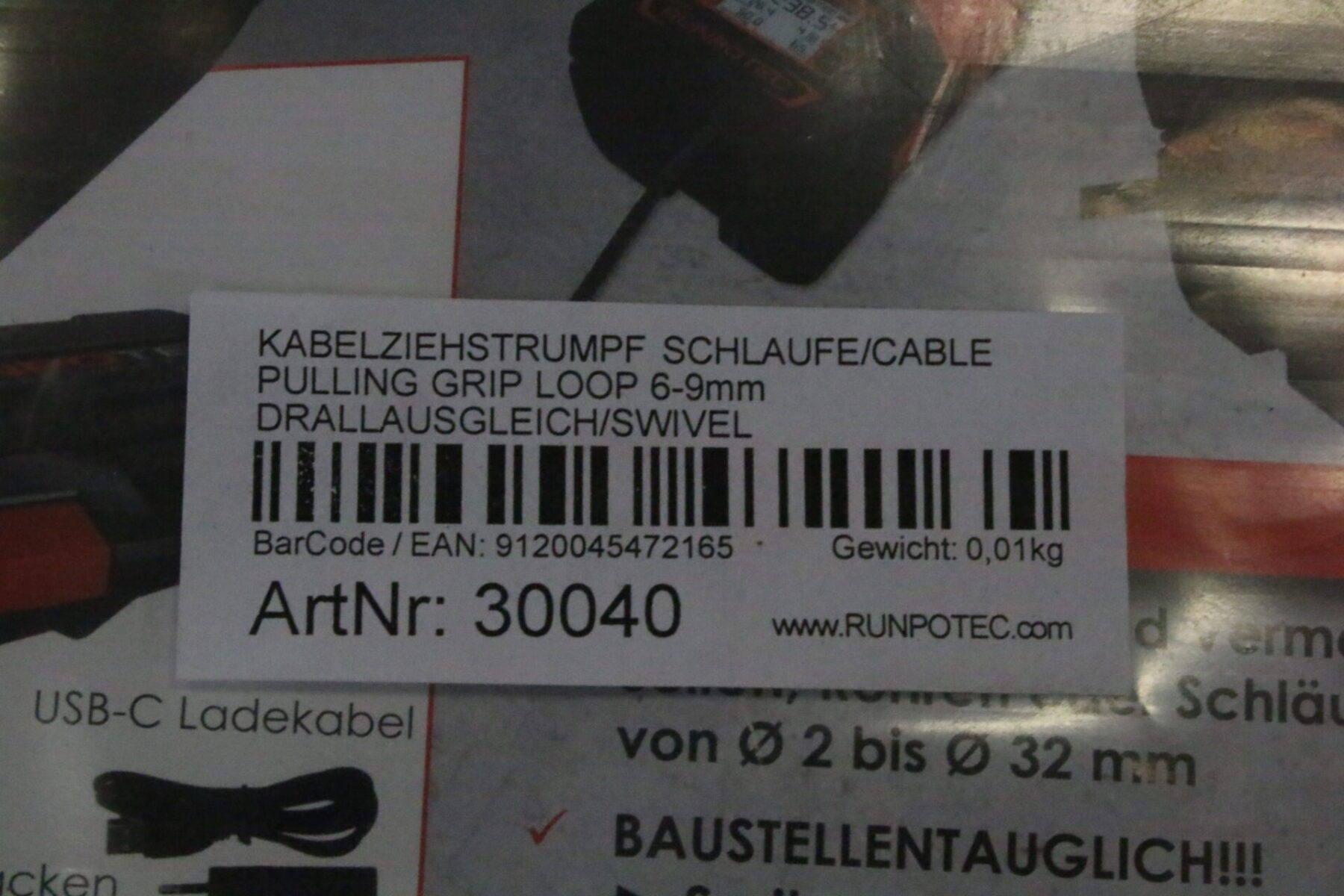 RUNPOTEC Runpro 5 Kabeleinziehgerät RP5 Bandlänge 30 m Kabelziehband – Bild 3
