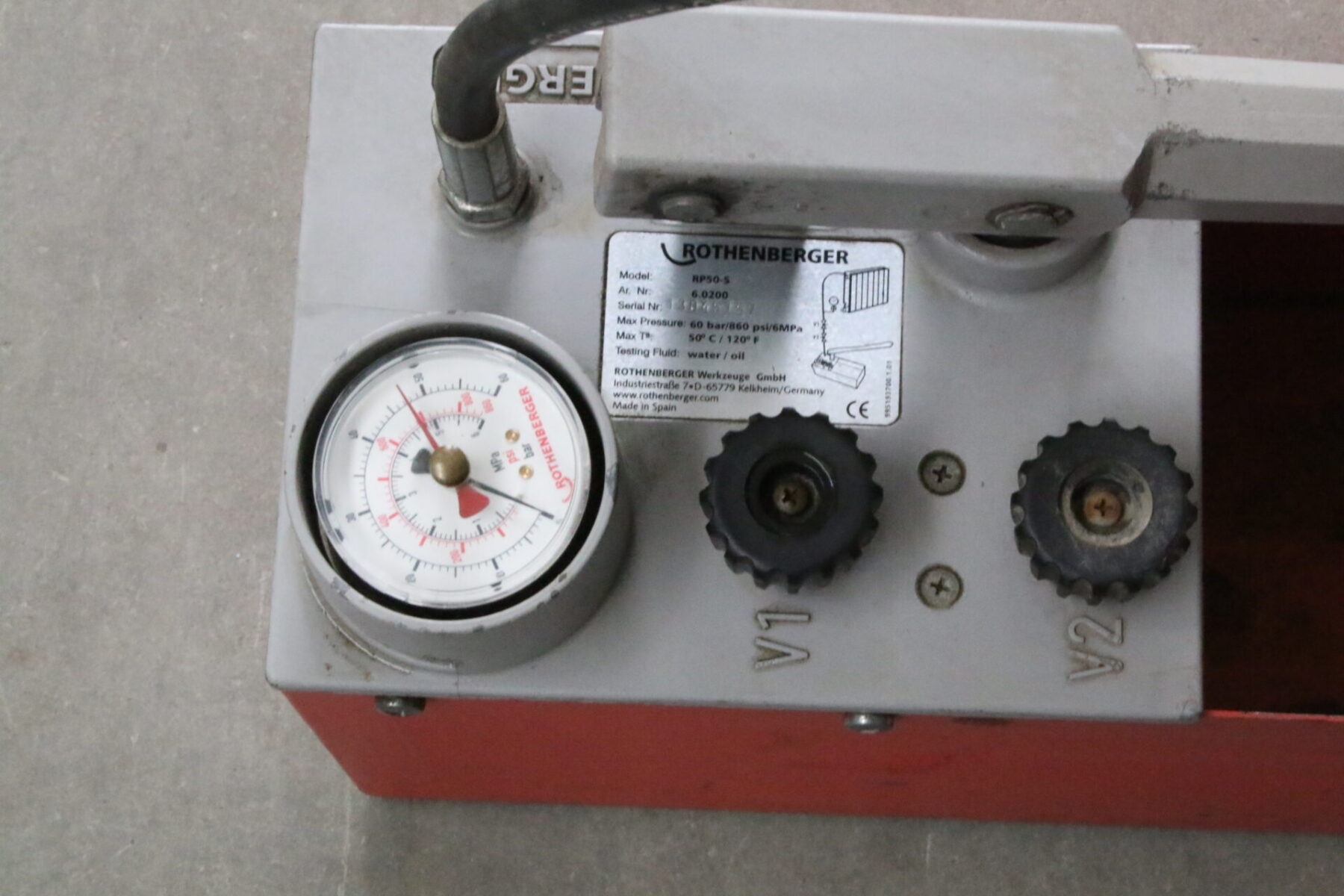 Rothenberger RP 50-s Prüfpumpe Pumpe Dichtheitsprüfung – Bild 4