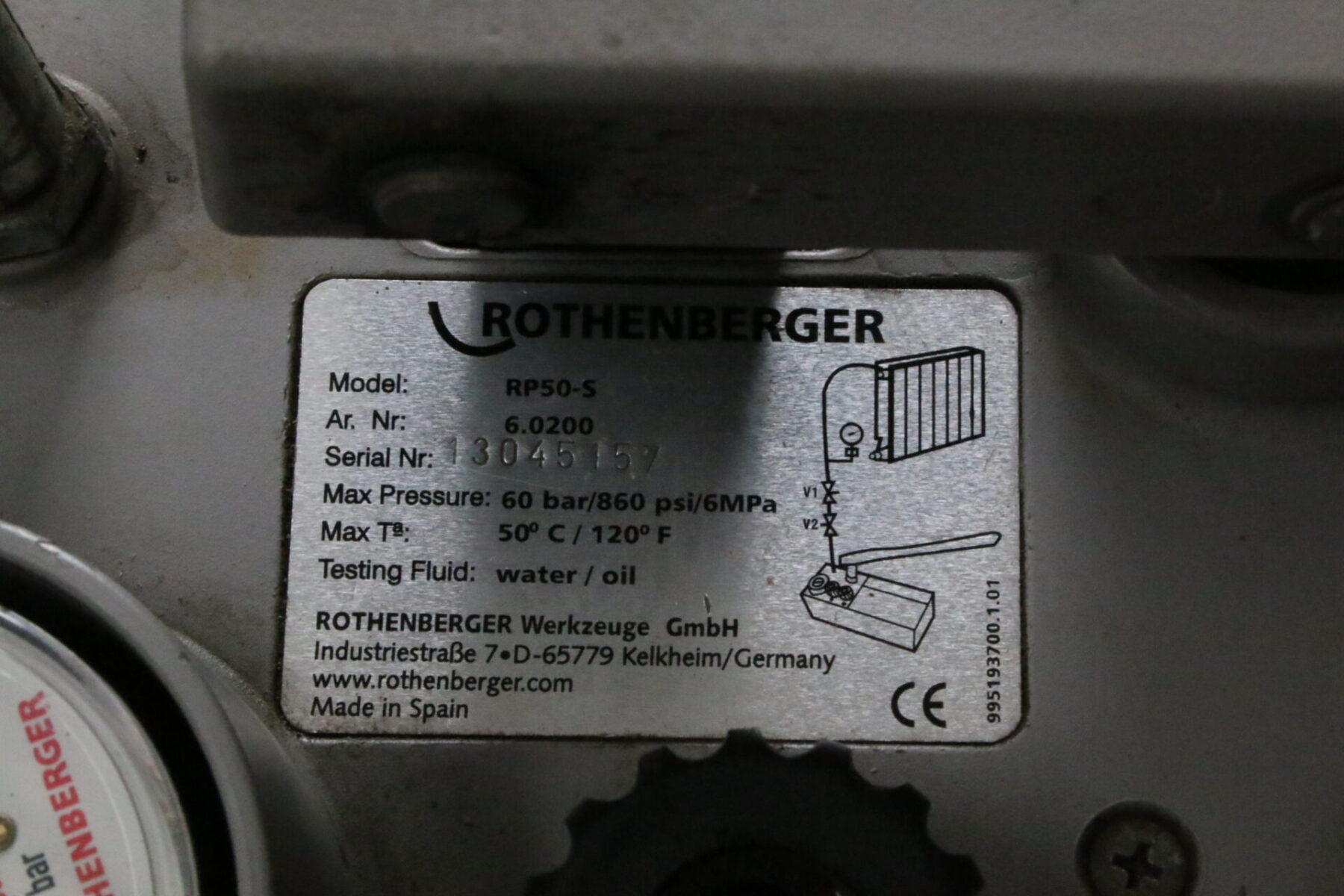 Rothenberger RP 50-s Prüfpumpe Pumpe Dichtheitsprüfung – Bild 5