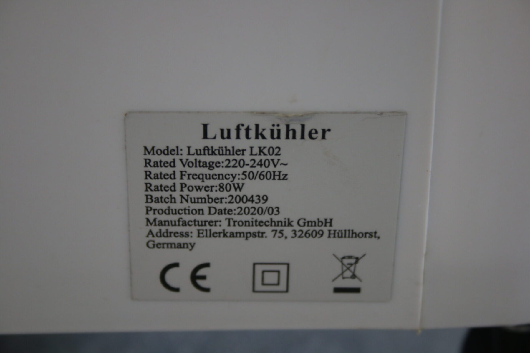 TroniTechnik Lüftkühler LK02 Standventilator Ventilator Luftbefeuchter – Bild 5